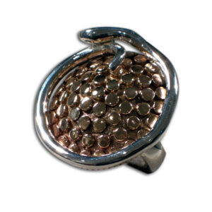 anello argento e bronzo