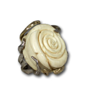 anello argento serpenti oro rosa avorio