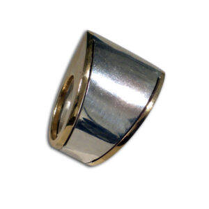 anello argento e bronzo