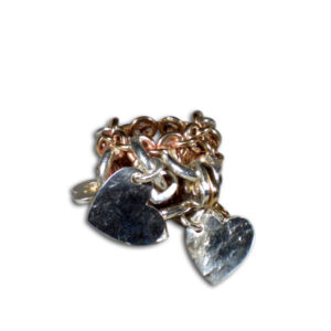anello argento e bronzo