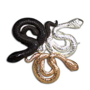 spilla argento bronzo ed ebano, chiusura oro bianco