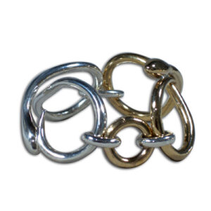bracciale argento e bronzo