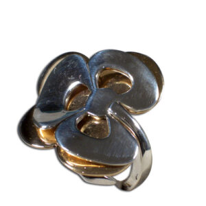anello argento e bronzo
