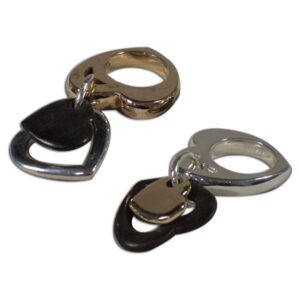 anello argento, bronzo e ebano (cad)