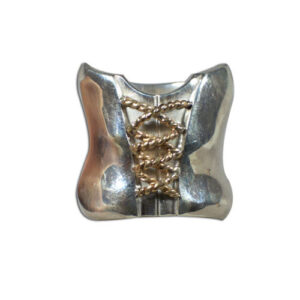 anello argento e bronzo