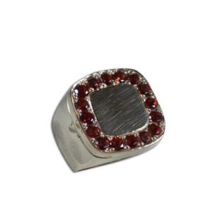 anello sigillo argento, oro e pietre preziose