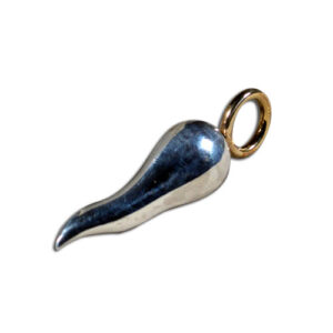 ciondolo corno argento e bronzo