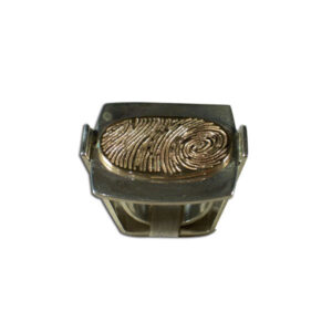 anello impronta argento e oro