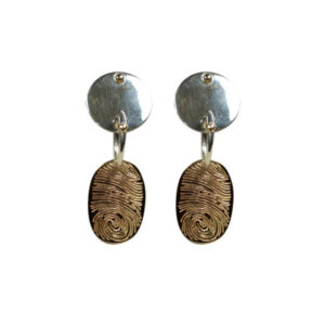 orecchini argento e bronzo