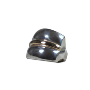 anello argento e bronzo