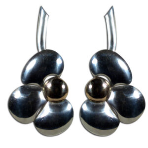 orecchini argento e bronzo