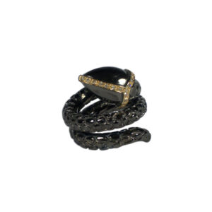 anello argento, oro e brillanti