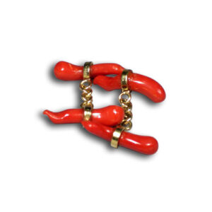 gemelli corallo e oro