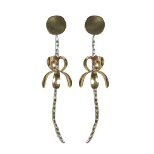 orecchini fiori argento e bronzo