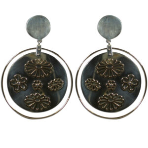 orecchini argento e bronzo
