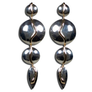 orecchini argento e bronzo