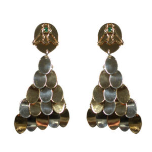 orecchini mosca argento e bronzo