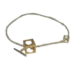 collana cubo argento e bronzo