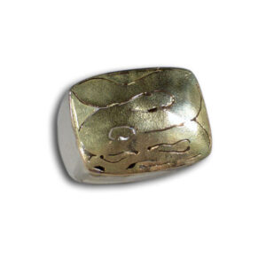 anello argento piastra oro