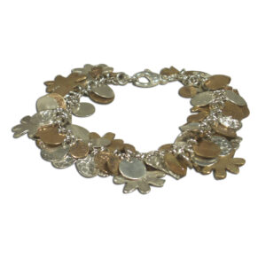 bracciale mille pendagli argento e bronzo