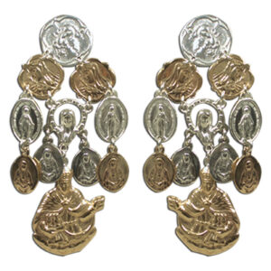orecchini san gennaro argento e bronzo