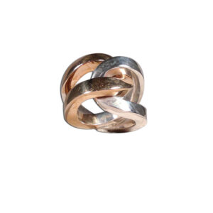 anello argento e bronzo