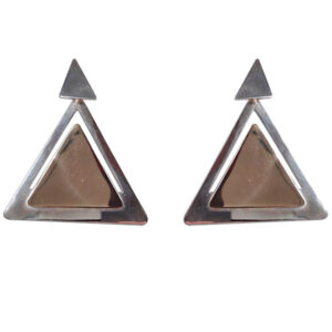 orecchini argento e bronzo