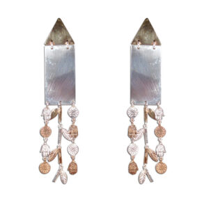 orecchini argento e bronzo