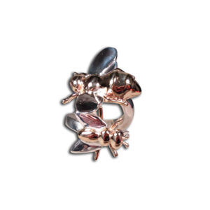 anello insetti argento e bronzo