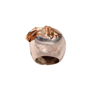 anello ciliegia bronzo e argento