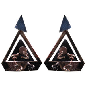 orecchini insetti argento e bronzo