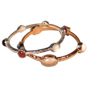 bracciale argento e bronzo con pietre