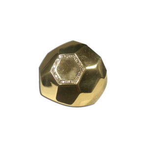 anello cubico bronzo e brillanti