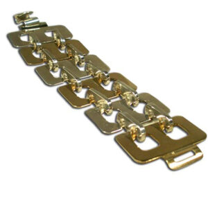bracciale doppio foro argento e bronzo