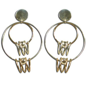 orecchini spirale argento e bronzo