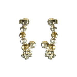 orecchini borchie argento e bronzo