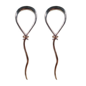 orecchini palloncino argento e bronzo