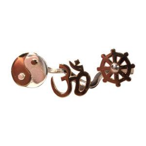 anello spiritual tris argento e bronzo