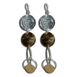 orecchini argento e oro