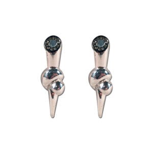 orecchini nodino argento e brillanti brown