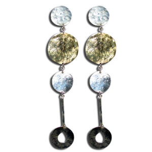 orecchini argento e oro