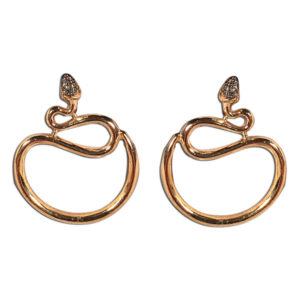 orecchini serpenti bronzo e brillanti brown