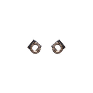 orecchini oro e brillanti brown