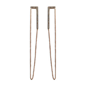 orecchini oro e brillanti brown