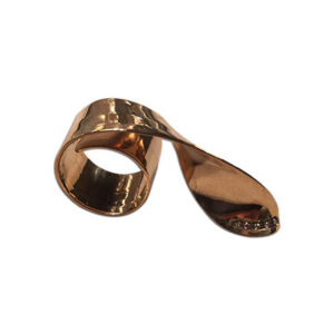 anello nastro bronzo con brillanti brown