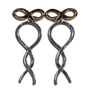 orecchini argento e bronzo