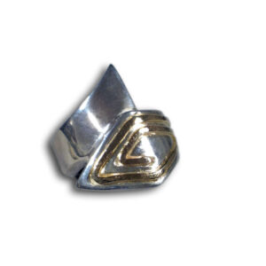 anello argento cordone oro