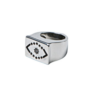 anello occhio argento brillante brown