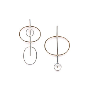 orecchini argento e bronzo semi-rigidi