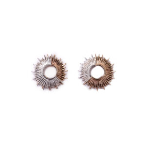 Orecchini sole argento e bronzo